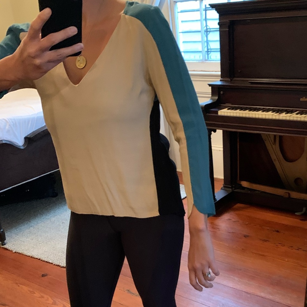 Zara Multi color v-neck  tunic